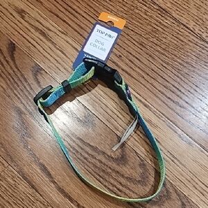 Top Paw Vibrant Blue and Green Dog Collar